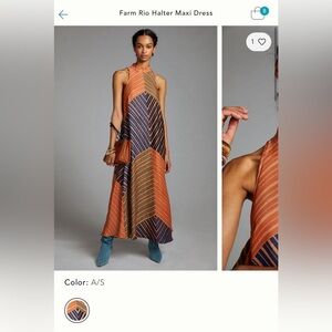Farm Rio x Anthropologie Halter Maxi Dress